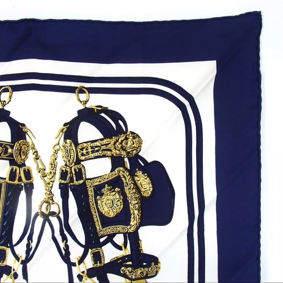 AUTH HERMES Petit Carre BRIDES de GALA Silk Scarf - Picture 7 of 7